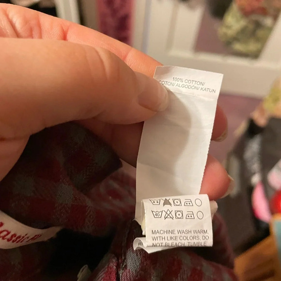 LUCKY BRAND MENS CHECKERED FLANNEL TOP - Picture 4 of 5